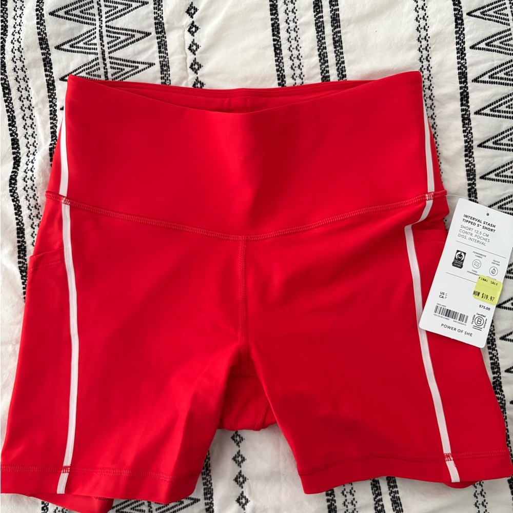 Athleta Bright Red Athletic Shorts